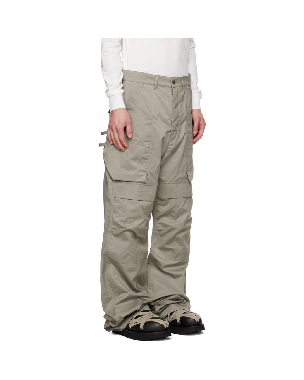Rick Owens Gray Tower Stefan Cargo Pants for men