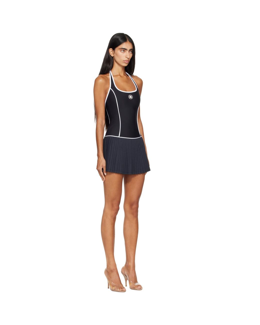 Amiri Blue Ma Pleated Minidress