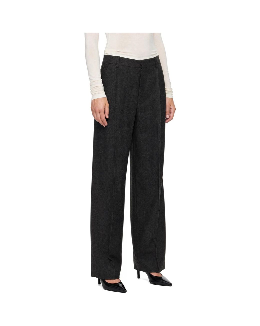 Agolde Black Sathia Wool Trousers