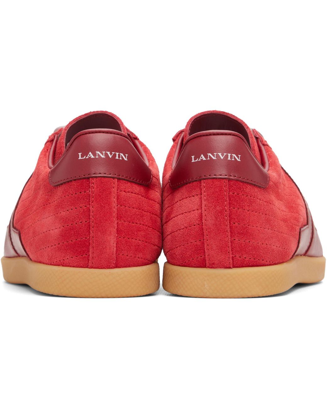 Lanvin Red Glen Full Leather Sneakers for men