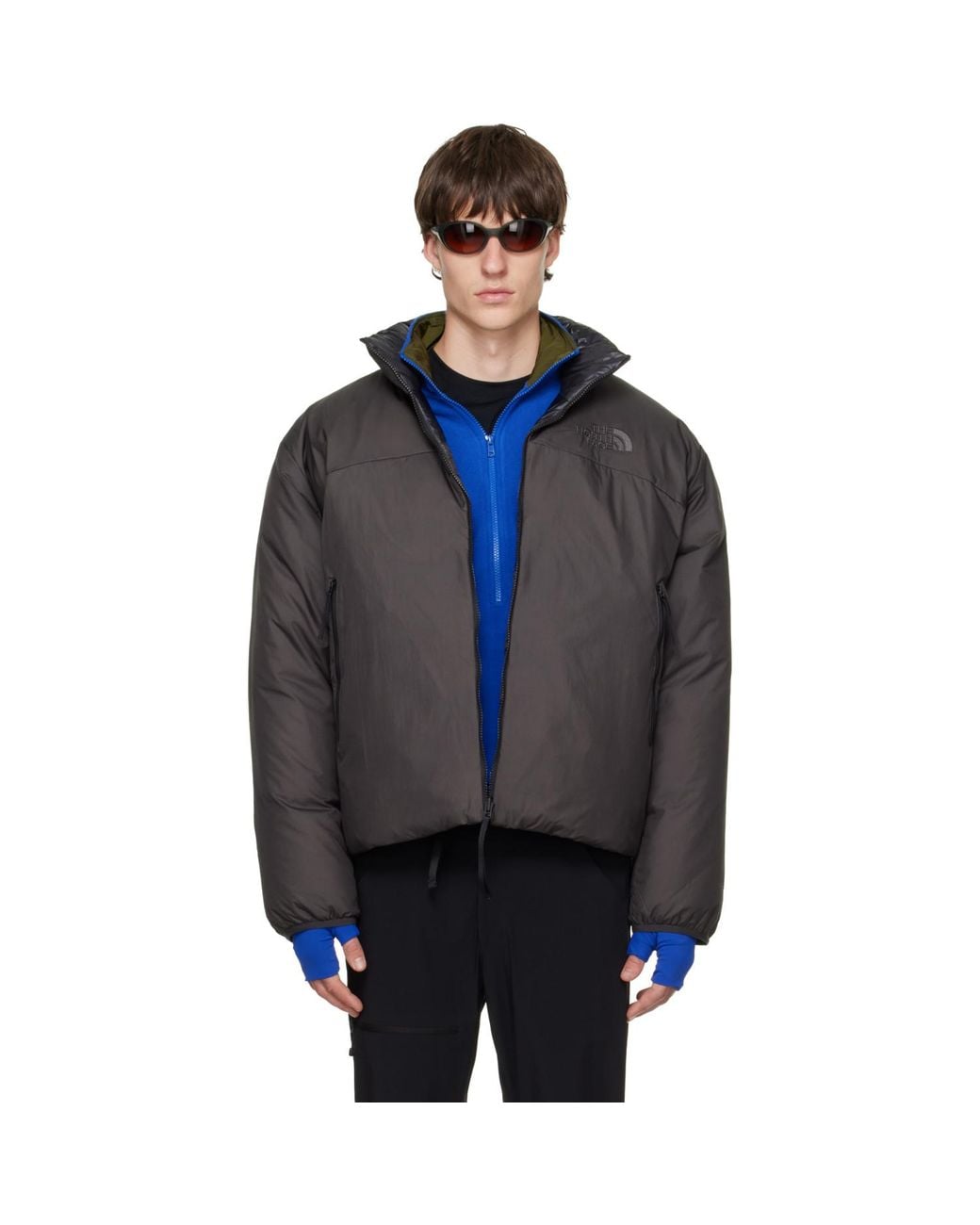 The North Face Blue Pertex Nuptse Reversible Down Jacket for men
