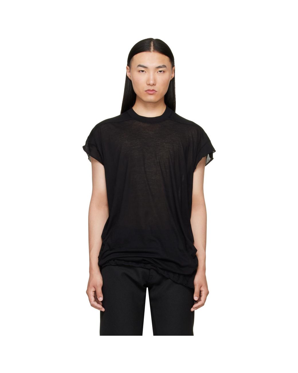 Rick Owens Black Tower Rick Jumbo/T-Shirt for men