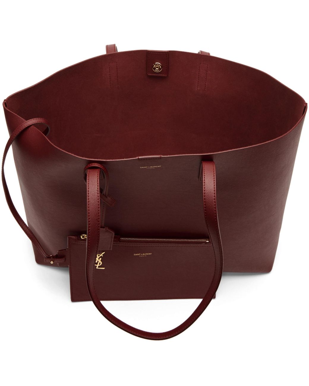 Ysl tote best sale burgundy