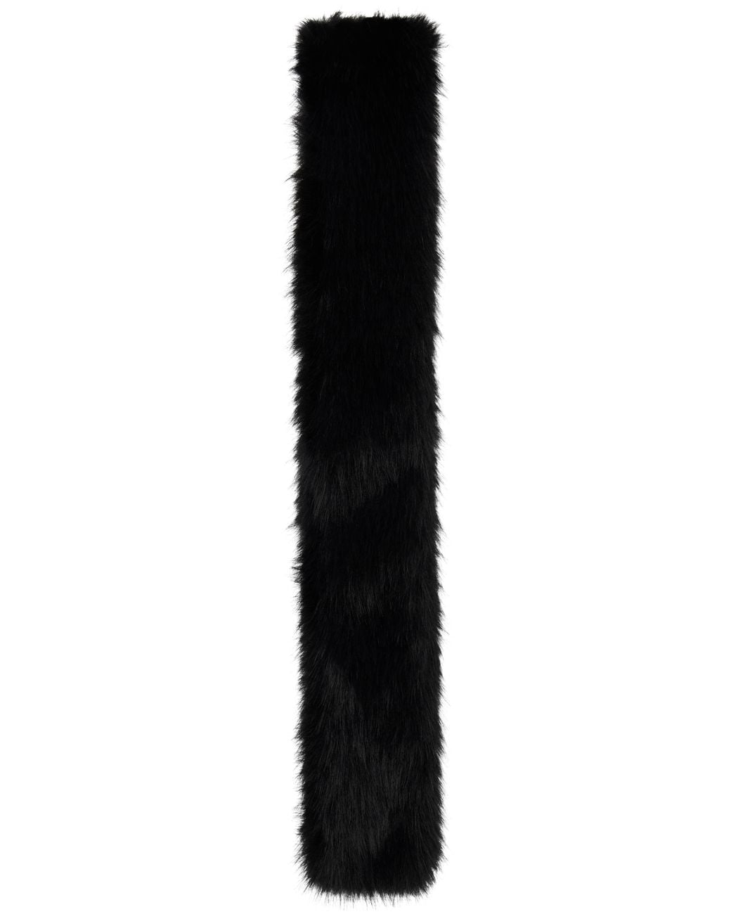Simone Rocha Black Slim Faux Fur Scarf