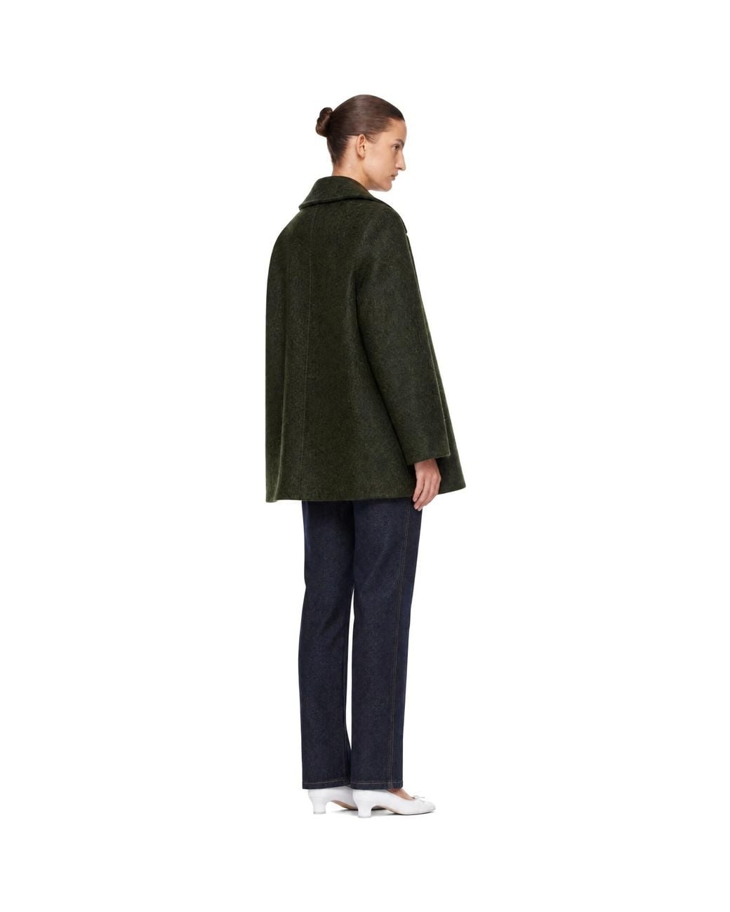 Sandy Liang Green Huxley Trench Coat