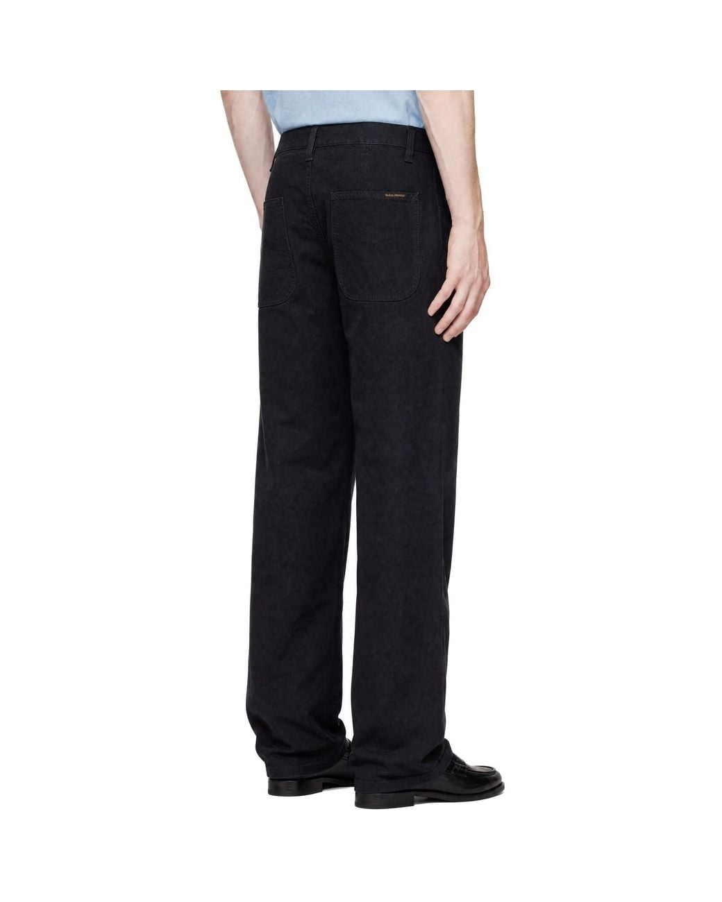 Nudie Jeans Black Tuff Tony Duck Canvas Trousers for men