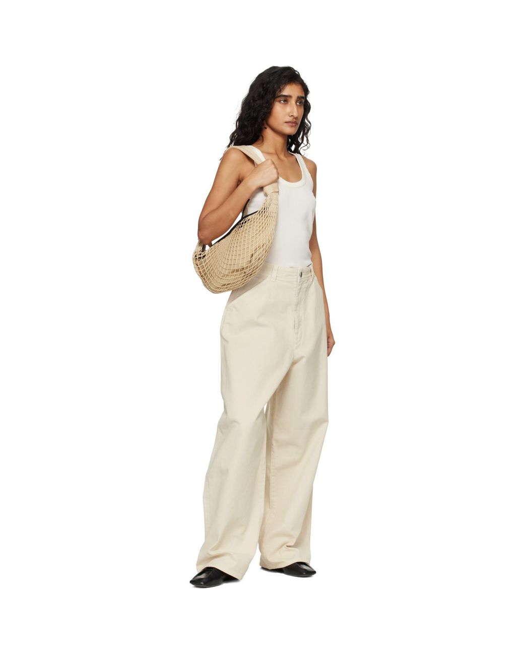 Lemaire Metallic Fortune Croissant Filt Bag