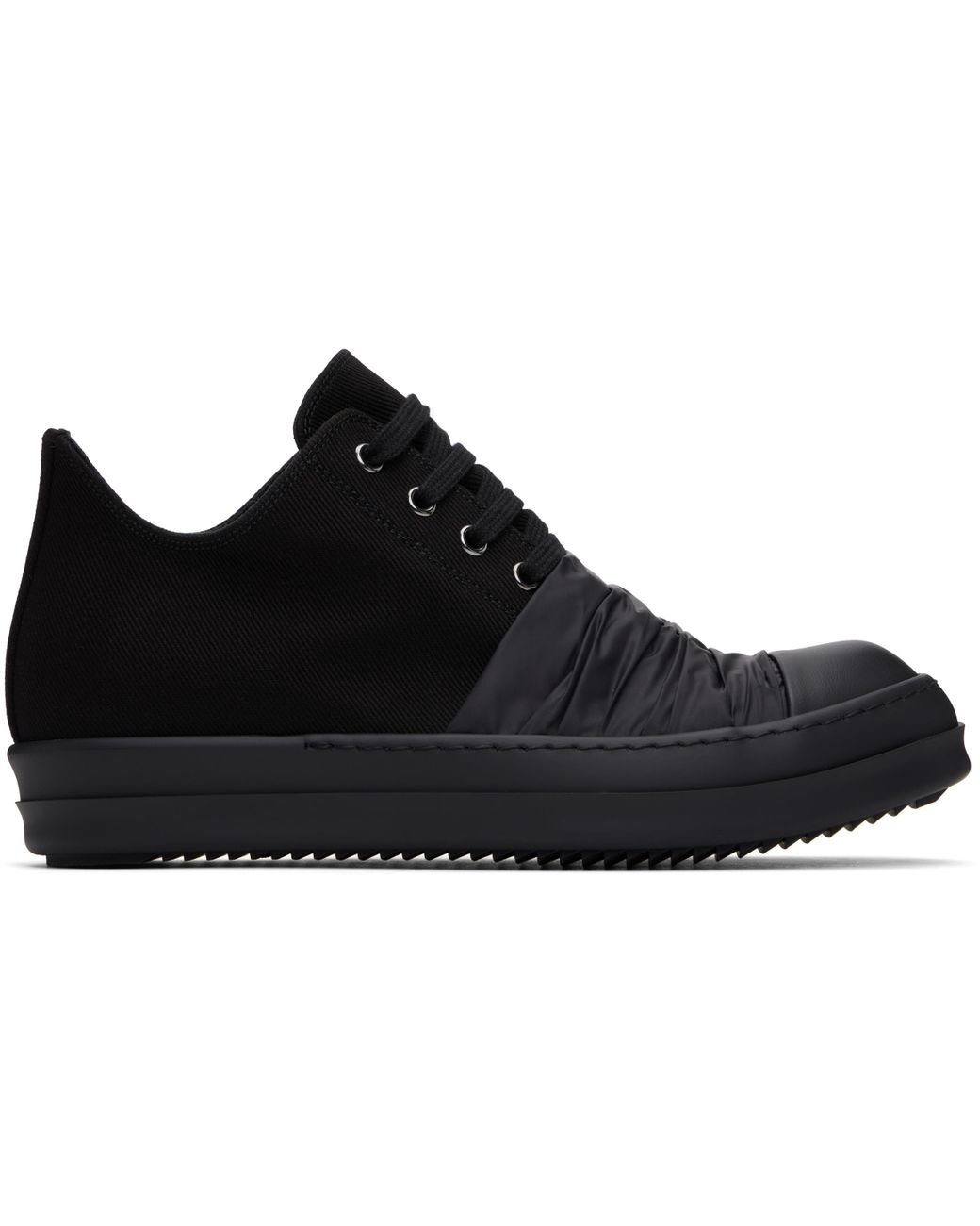 【モード感】RICKOWENS Hollywood Hustler Low Sneaks メンズ Black Hollywood Hustler Low Sneaks Sneakers by Rick Owens