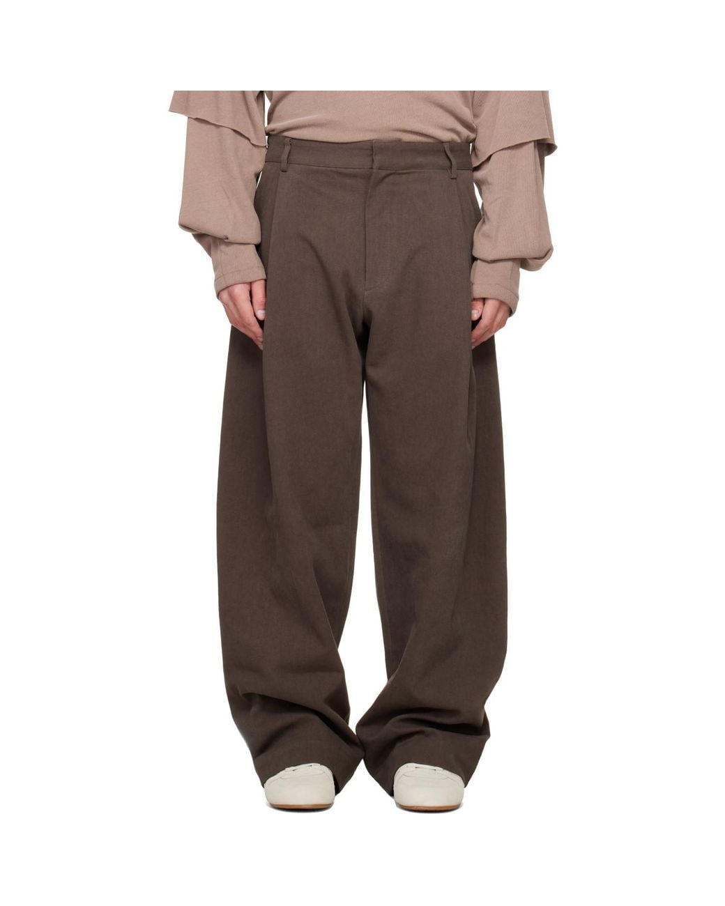 Seventh Brown Canvas Bermuda Trousers for men