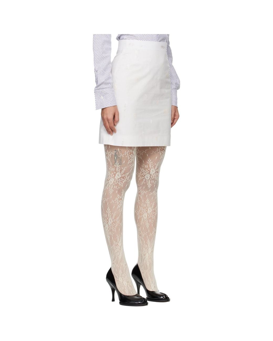 Vivienne Westwood White Crotch 45 Miniskirt