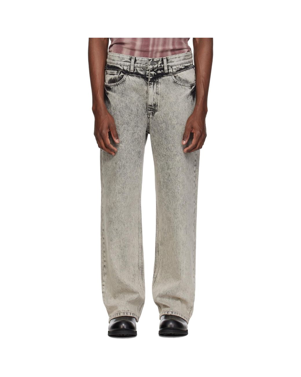 MMIC Black Off Jeans for men