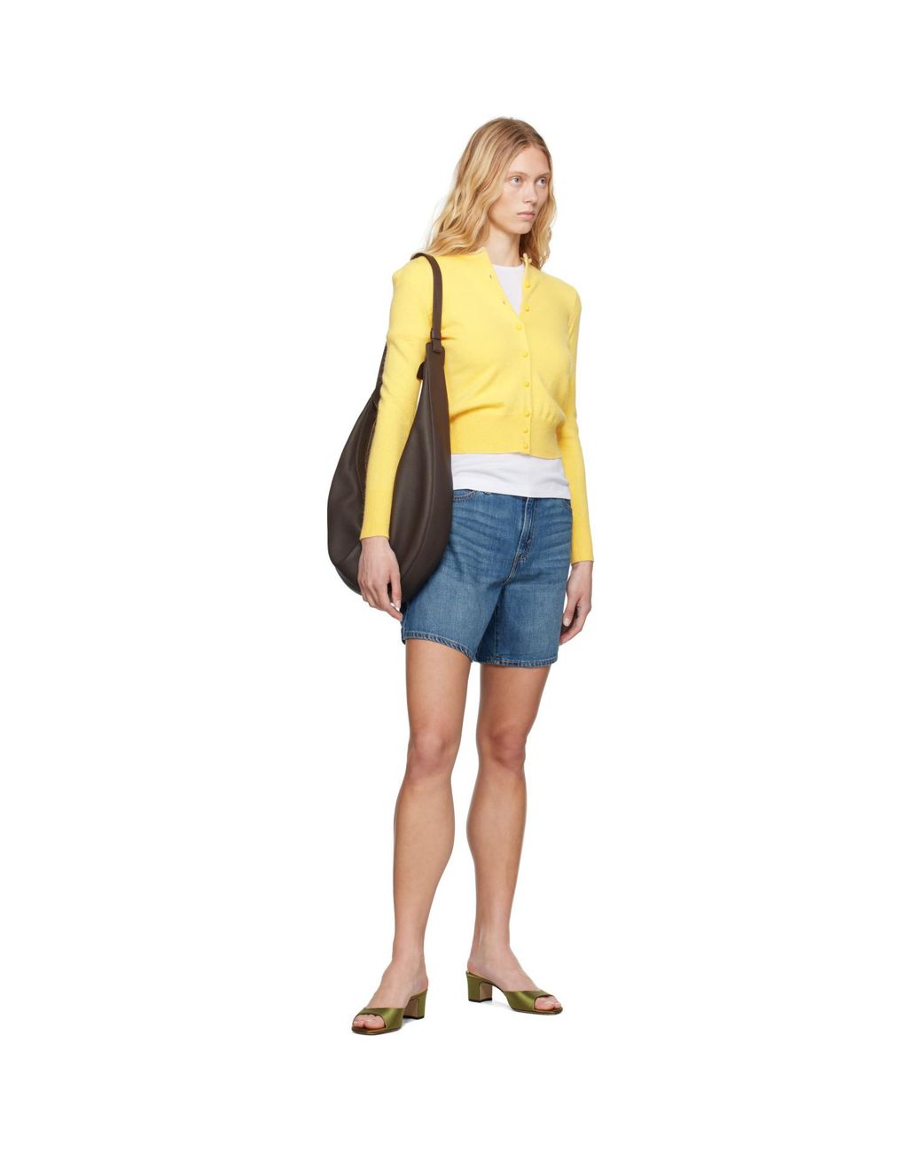 Levi's Blue High Rise Baggy Linen+ Lightweight Denim Shorts