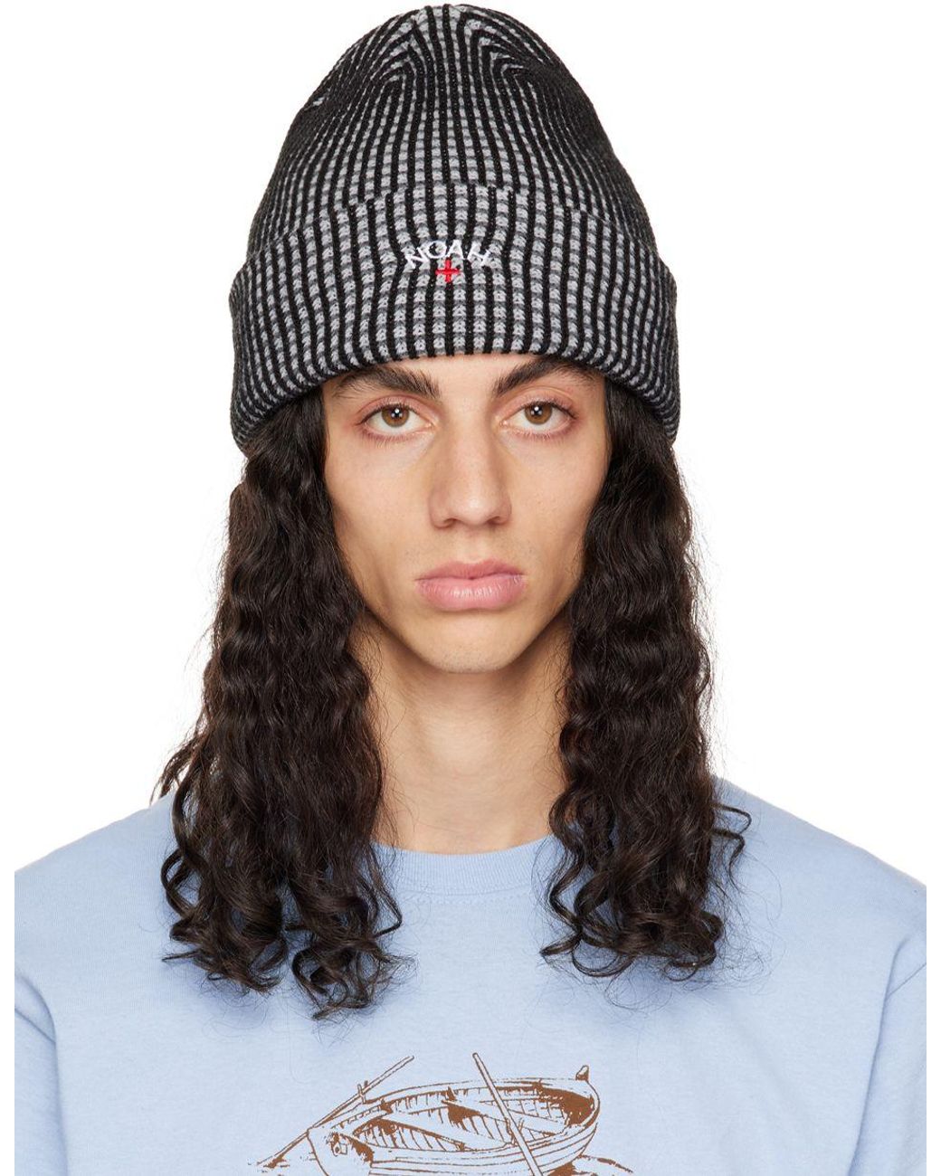 Noah Black Tri-color Beanie in Blue for Men | Lyst