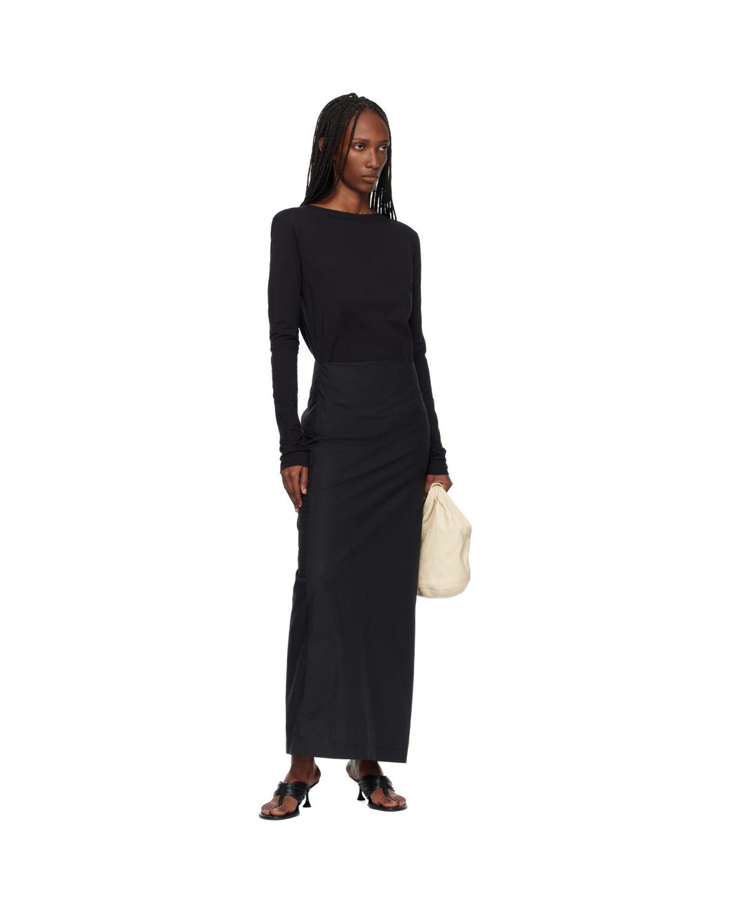 Our Legacy Black Twisted Maxi Dress