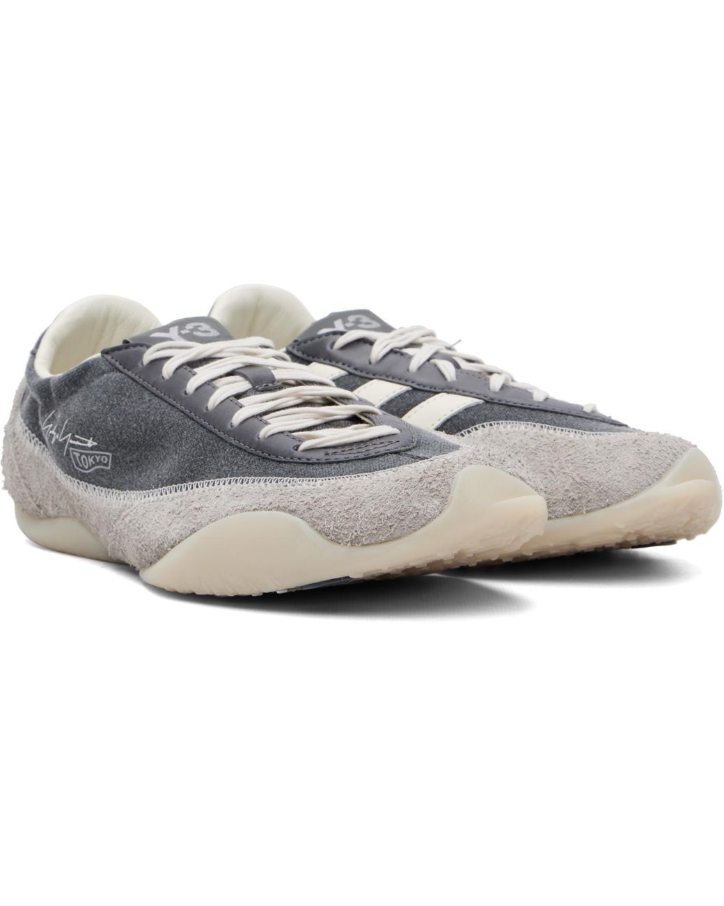 Y-3 Gray Tokyo Warped Sneakers for men