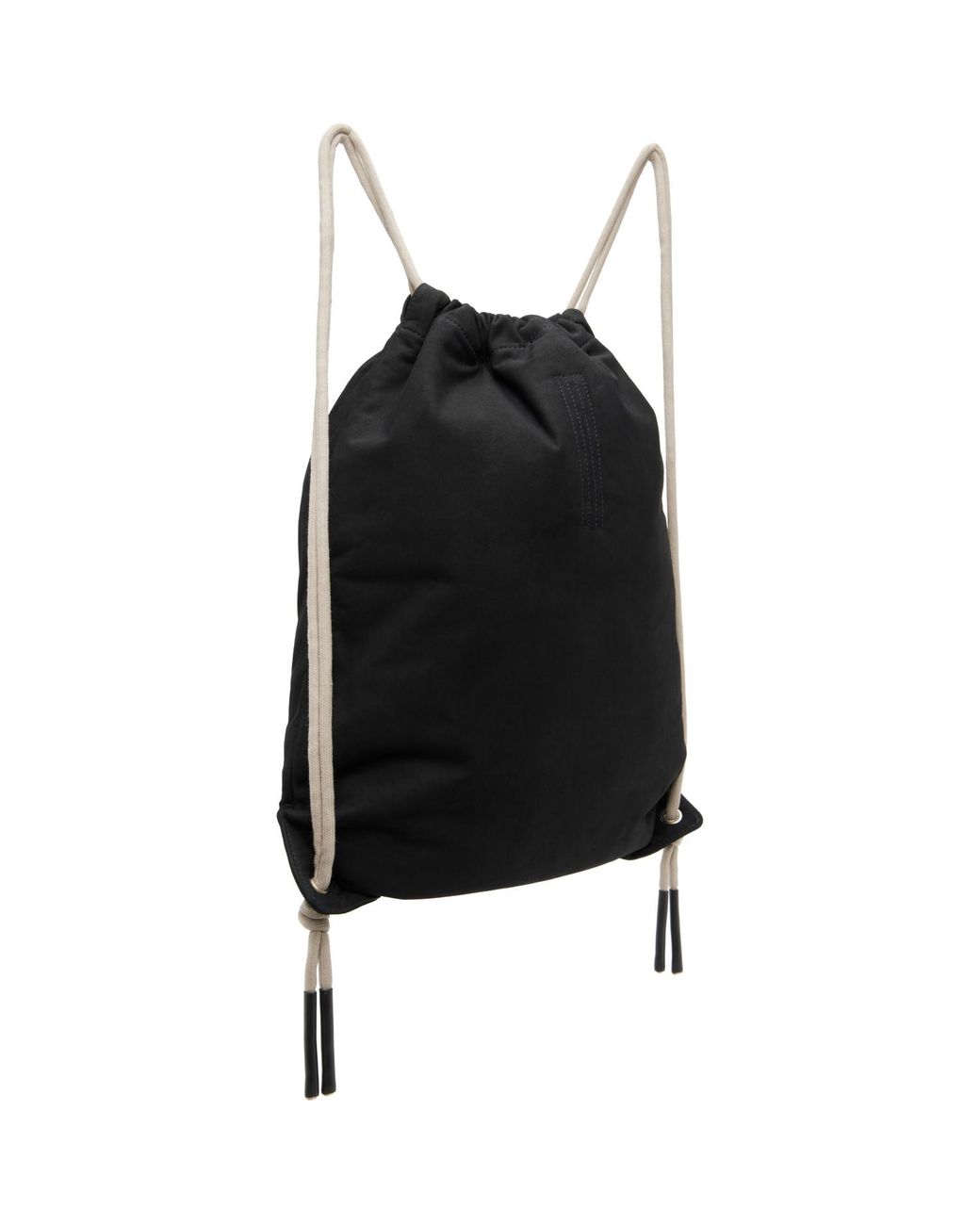 Rick Owens Black Tower Drawstring Backpack for men