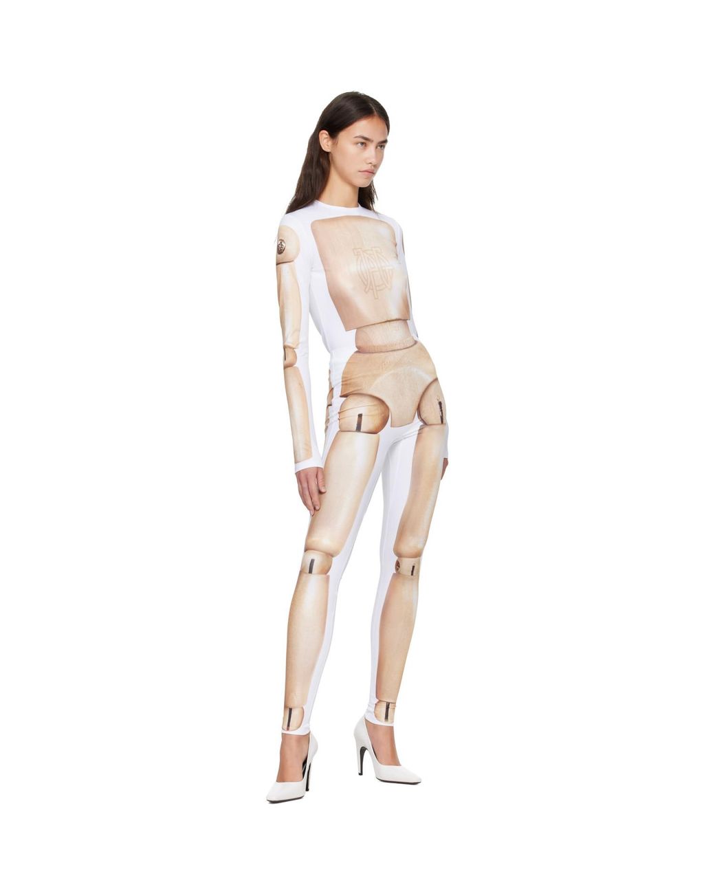 Jean Paul Gaultier Multicolor 'The Wooden Body' Leggings
