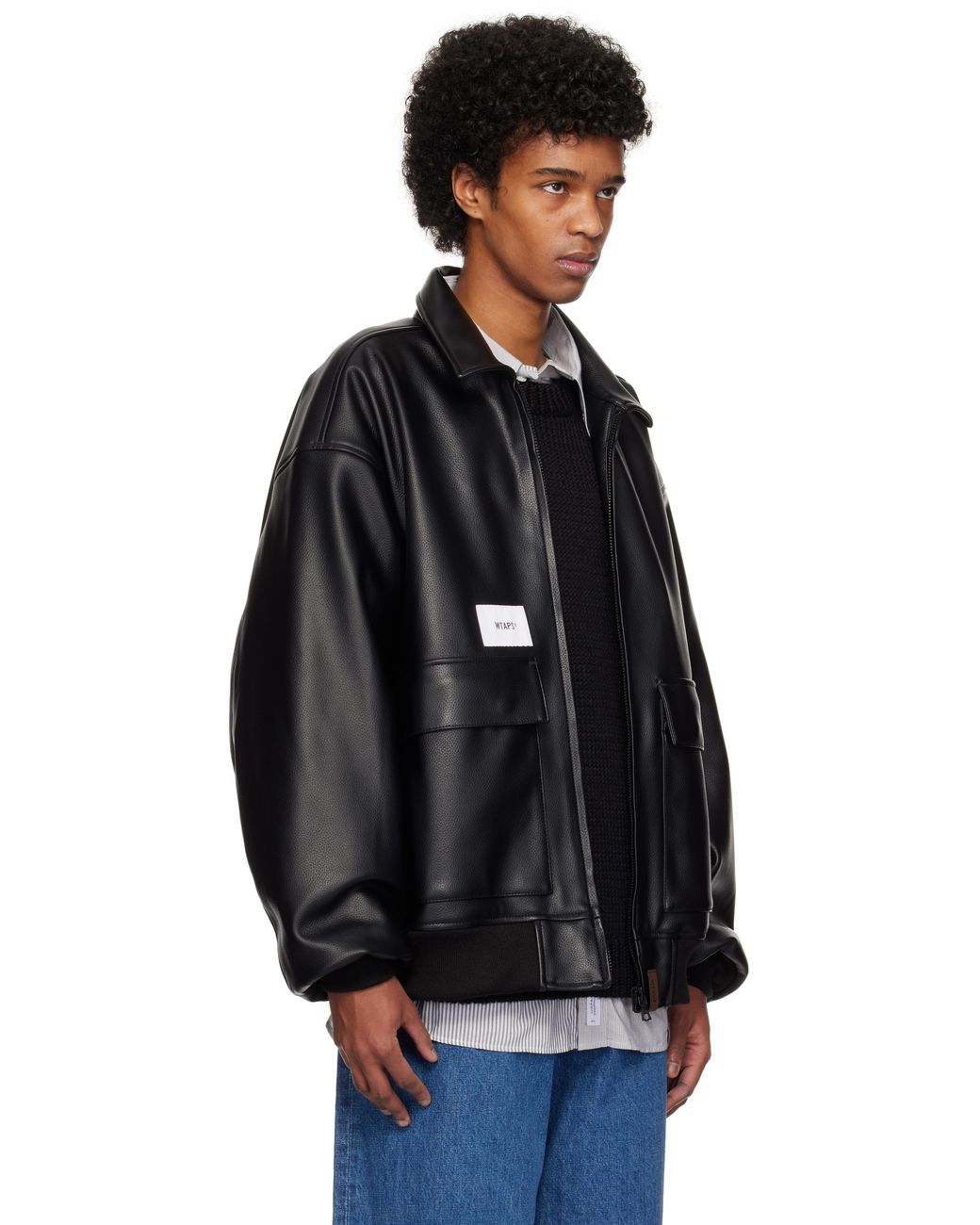 WTAPS Wa2 Faux-Leather Jacket in Black for Men | Lyst