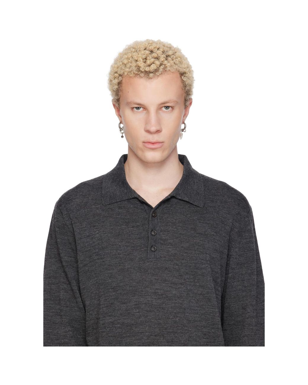 Justine Clenquet White Danielle Earrings for men