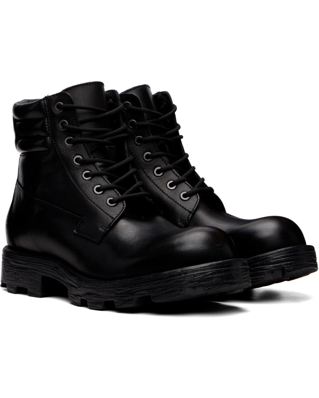 DIESEL Black D-Hammer Combat Boots for men