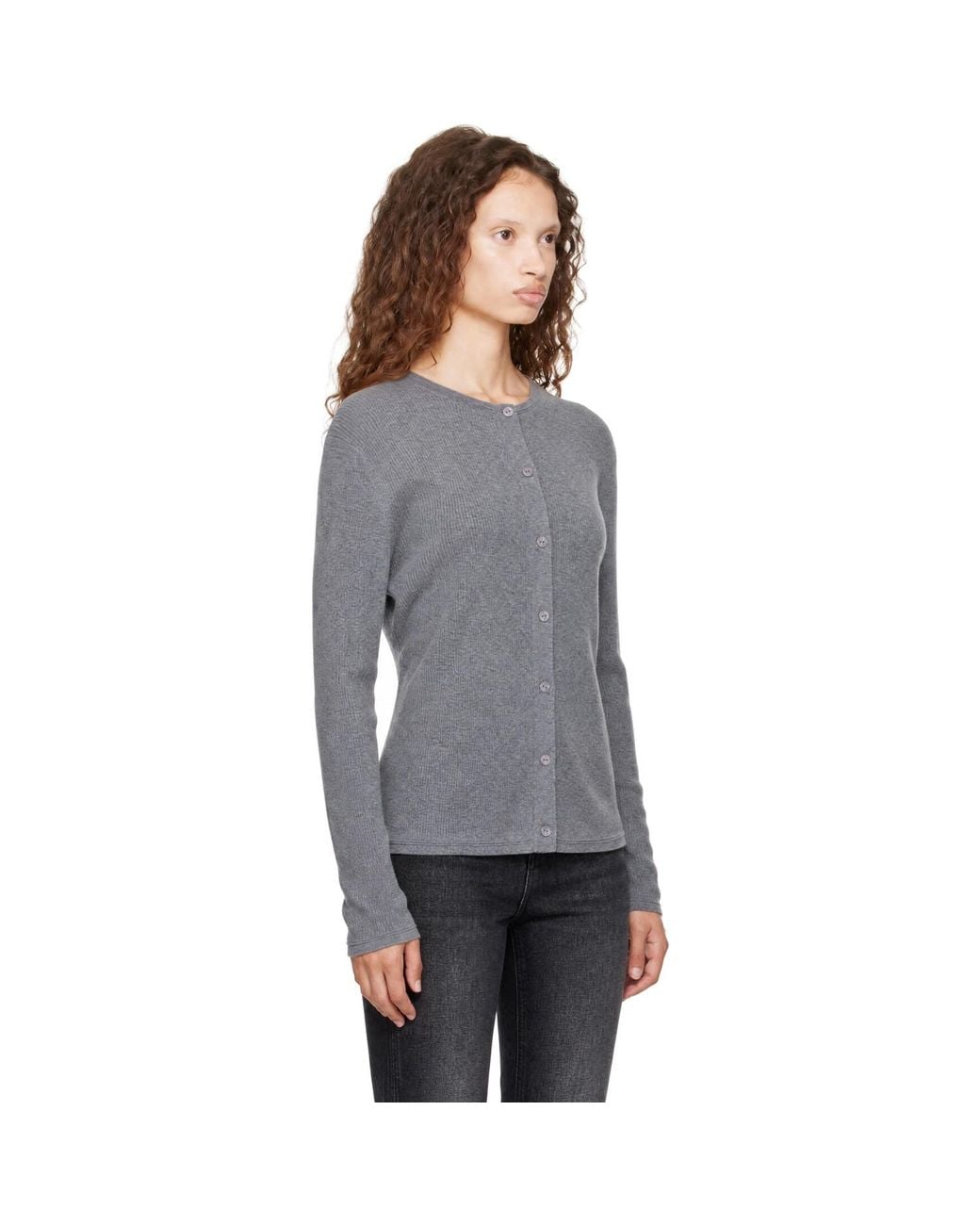 Lisa Yang Gray Abeena Cardigan