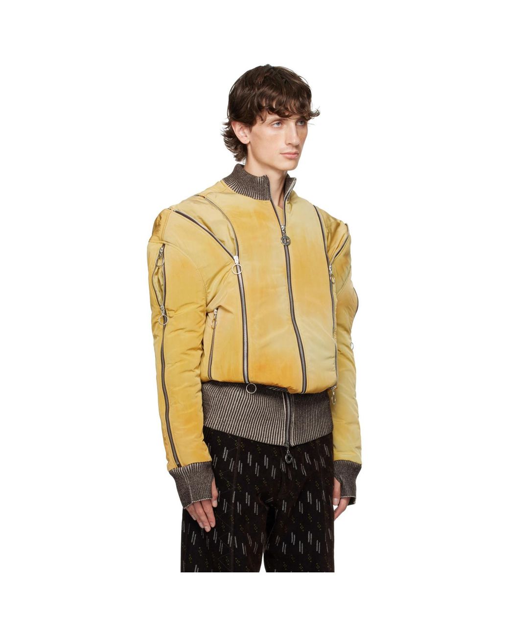 Charlie Constantinou Black Adjustable Fit Bomber Jacket for men