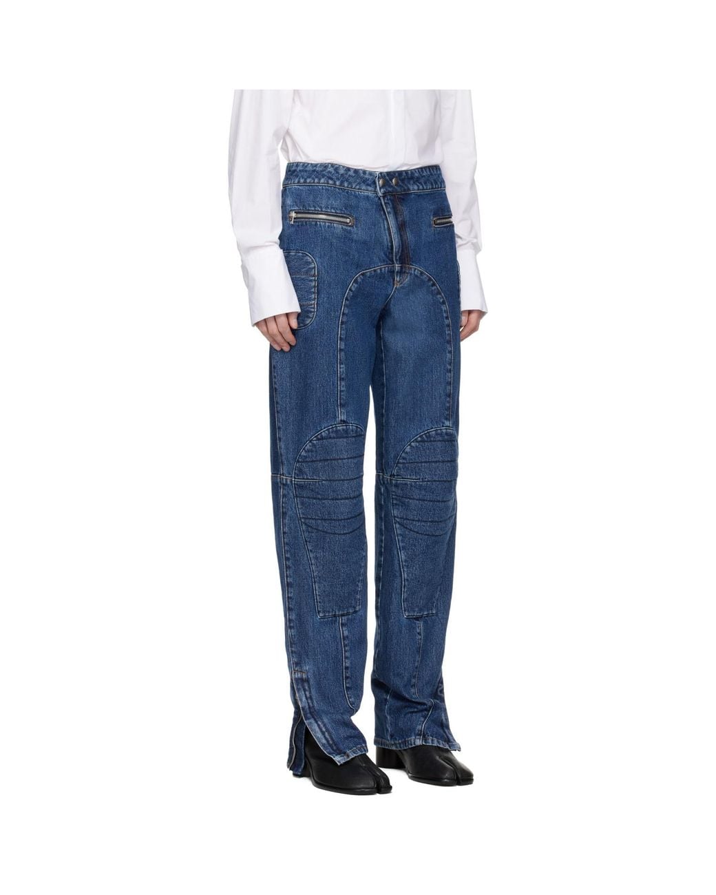 Jean Paul Gaultier Blue Patchwork Jeans for men
