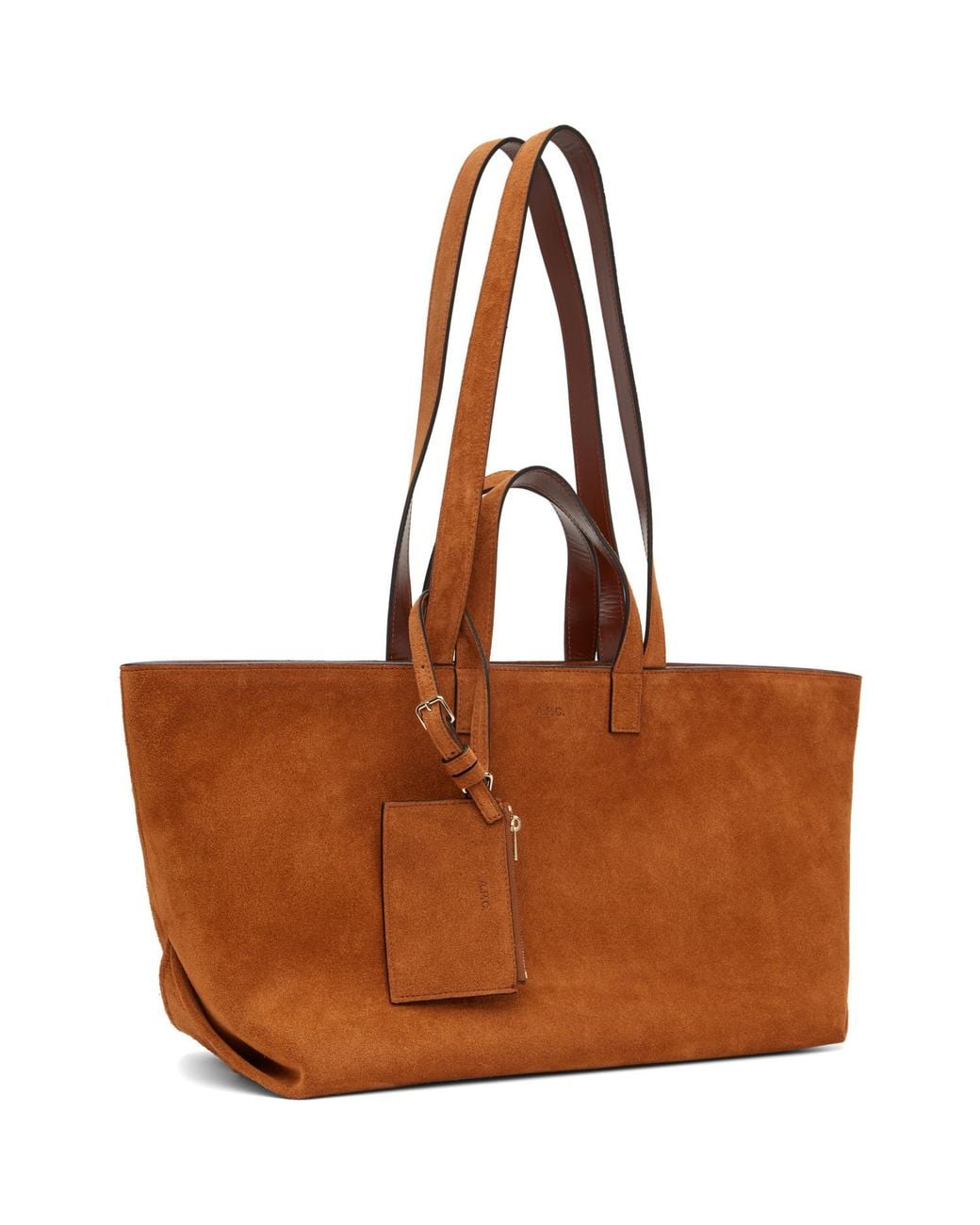 A.P.C. Brown Tan 'le Drummer' Tote