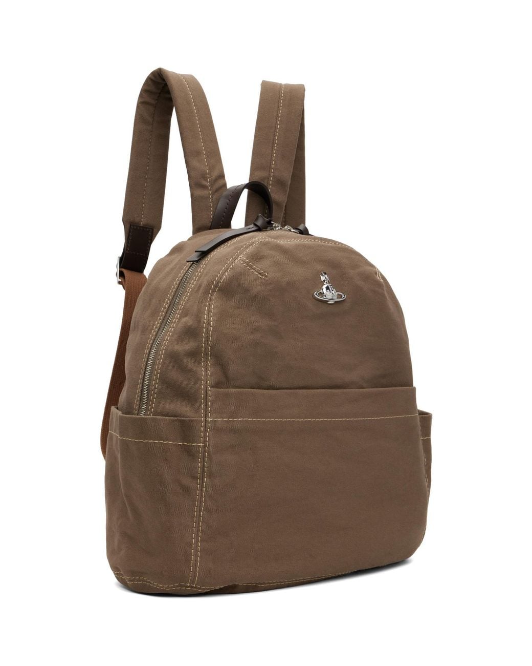 Vivienne Westwood Brown Khaki George Medium Backpack for men