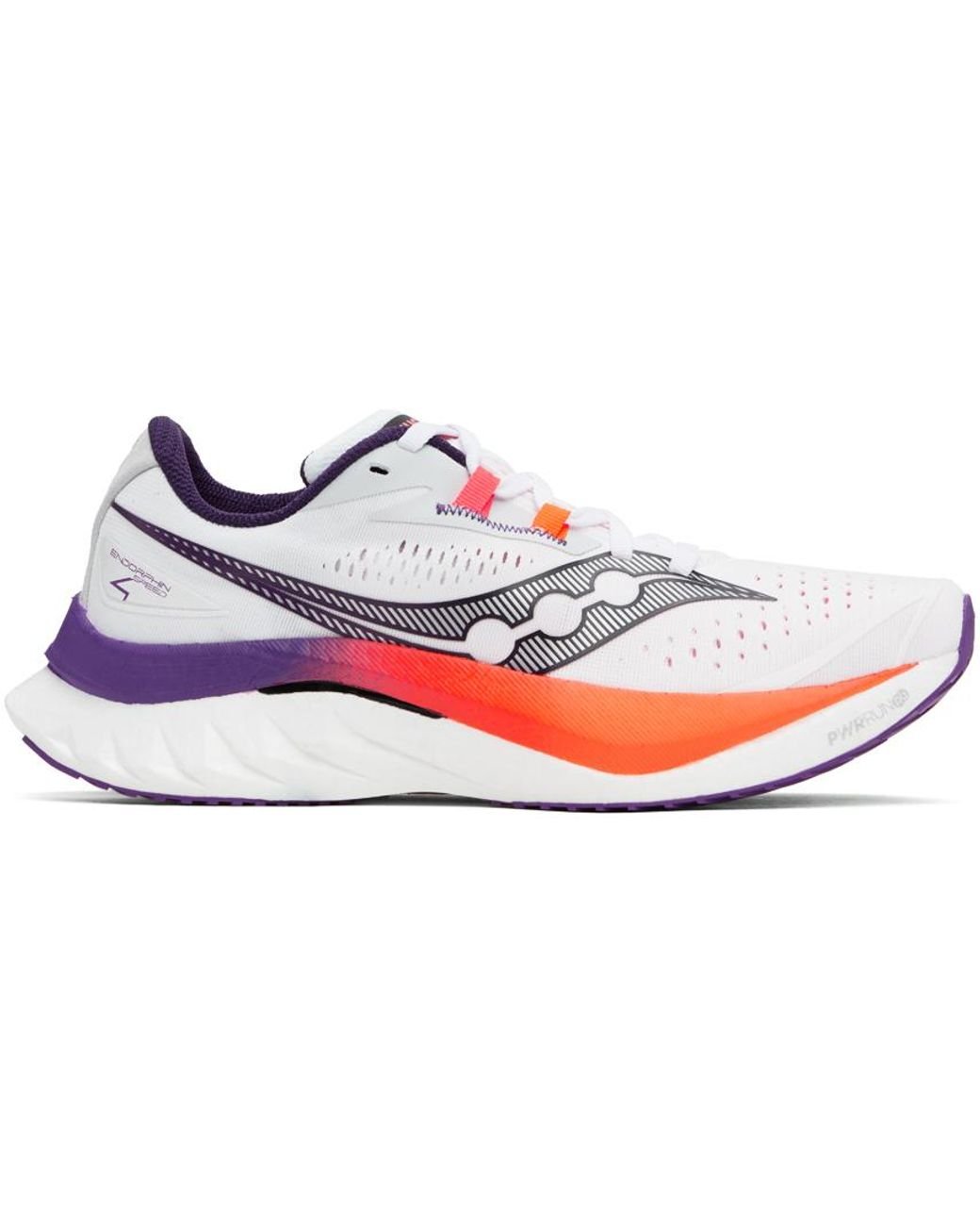 Saucony White Orange Endorphin Speed 4 Sneakers in Black for Men