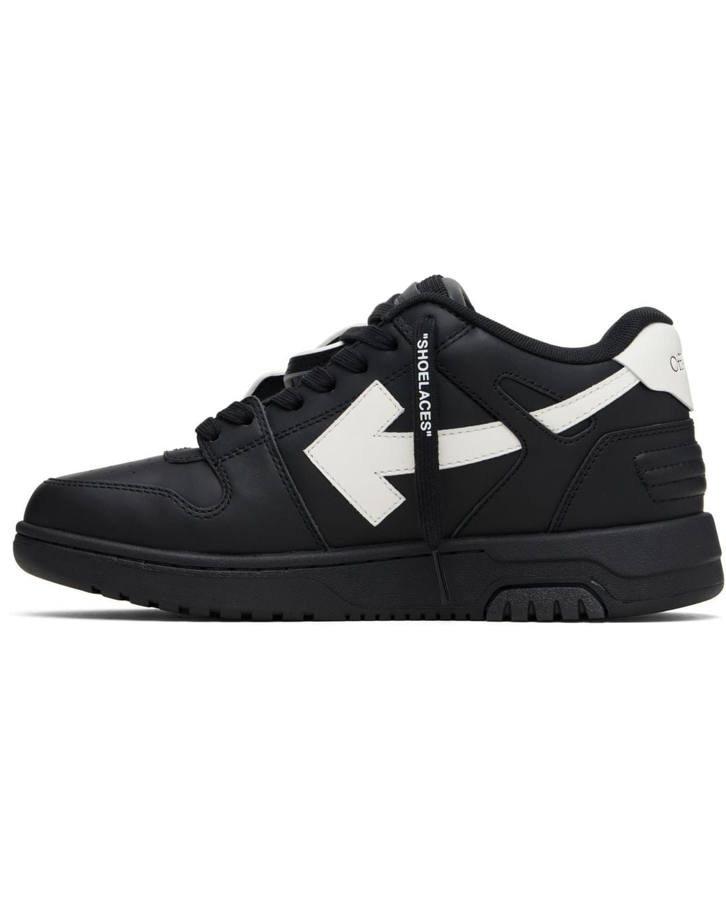 Off-White c/o Virgil Abloh Black 'Out Of Office' Leather Sneakers for men