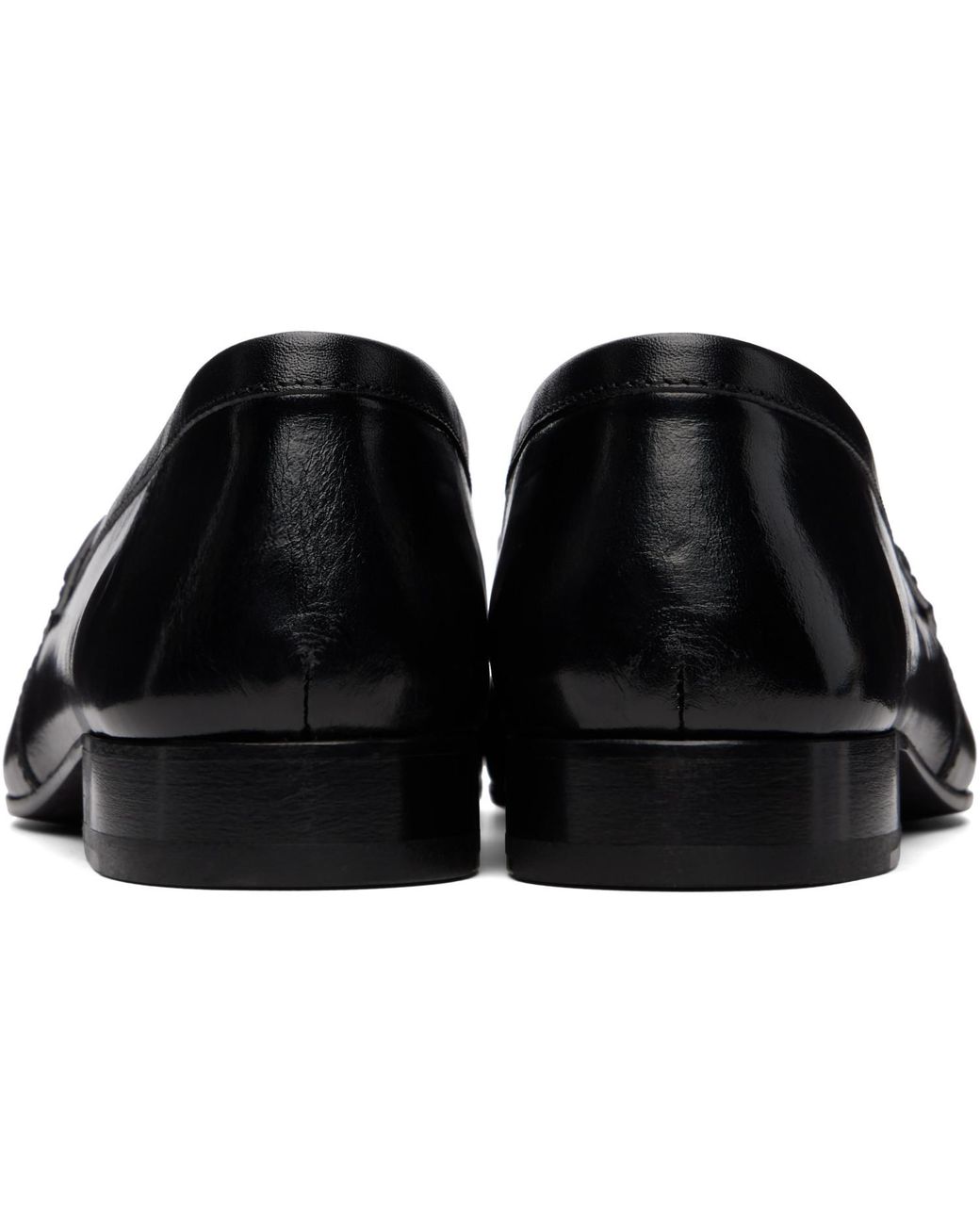 Dries Van Noten Black Leather Loafers