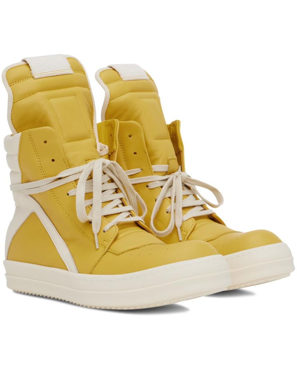 Rick Owens Porterville Geobasket Sneakers in Yellow for Men