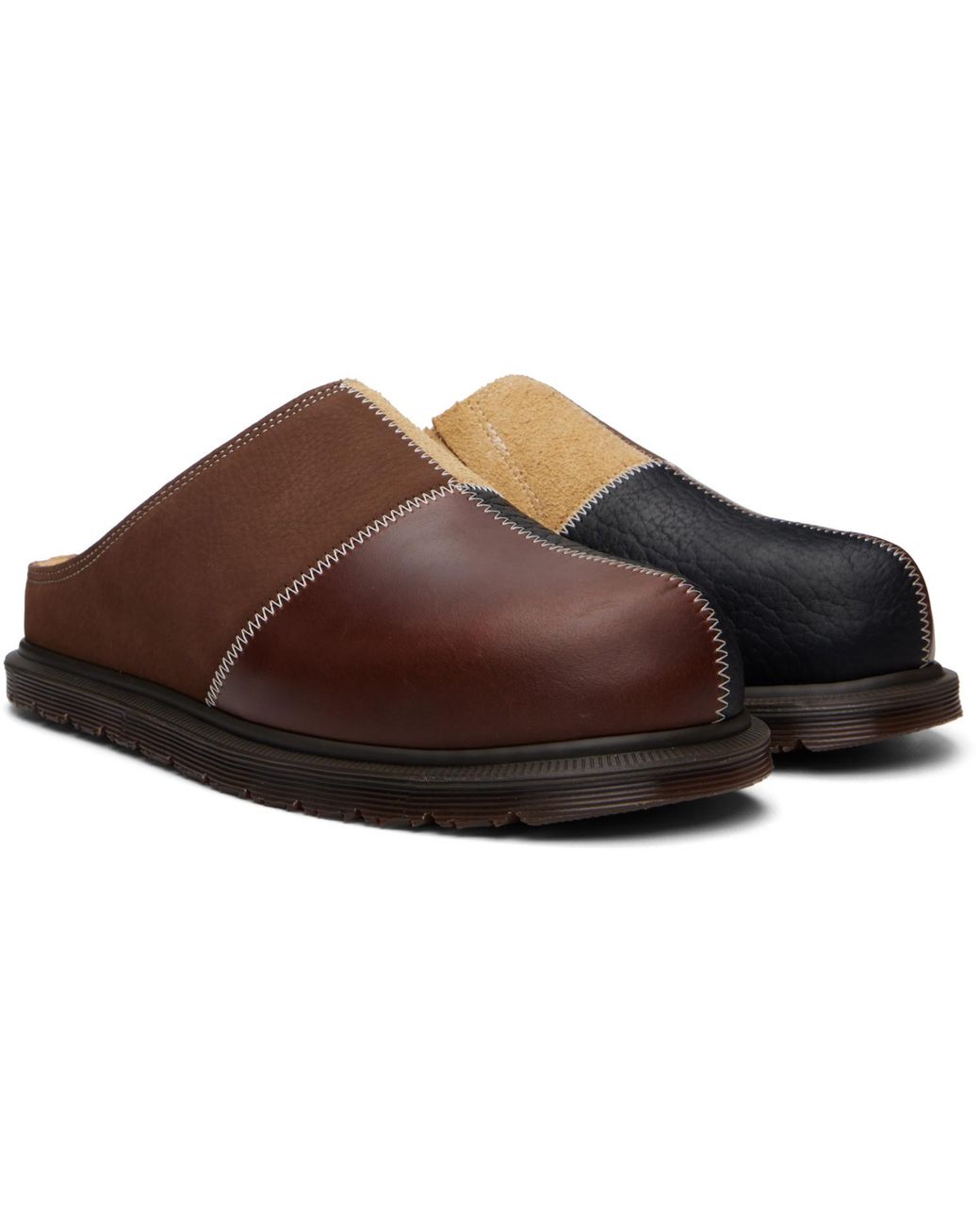 Dr. Martens Brown San Patchwork Loafers