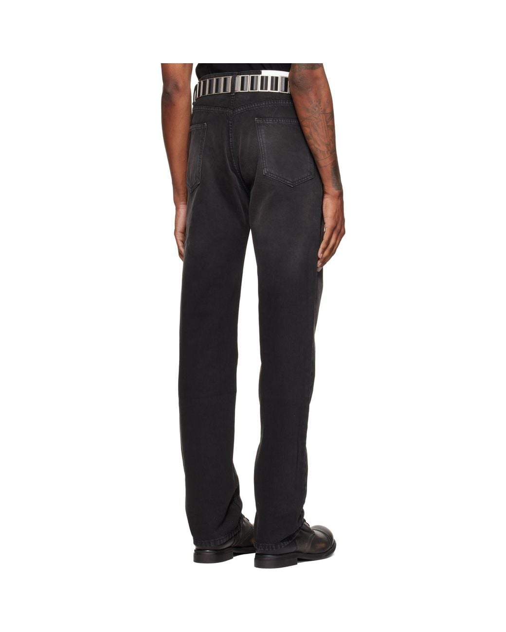 ALEXANDER DIGENOVA Black Underground Painter Jeans for men