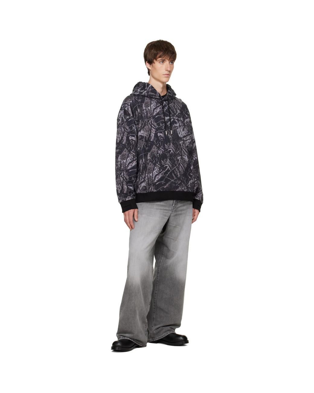 MASTERMIND WORLD Black Og Forest Camo Hoodie for men