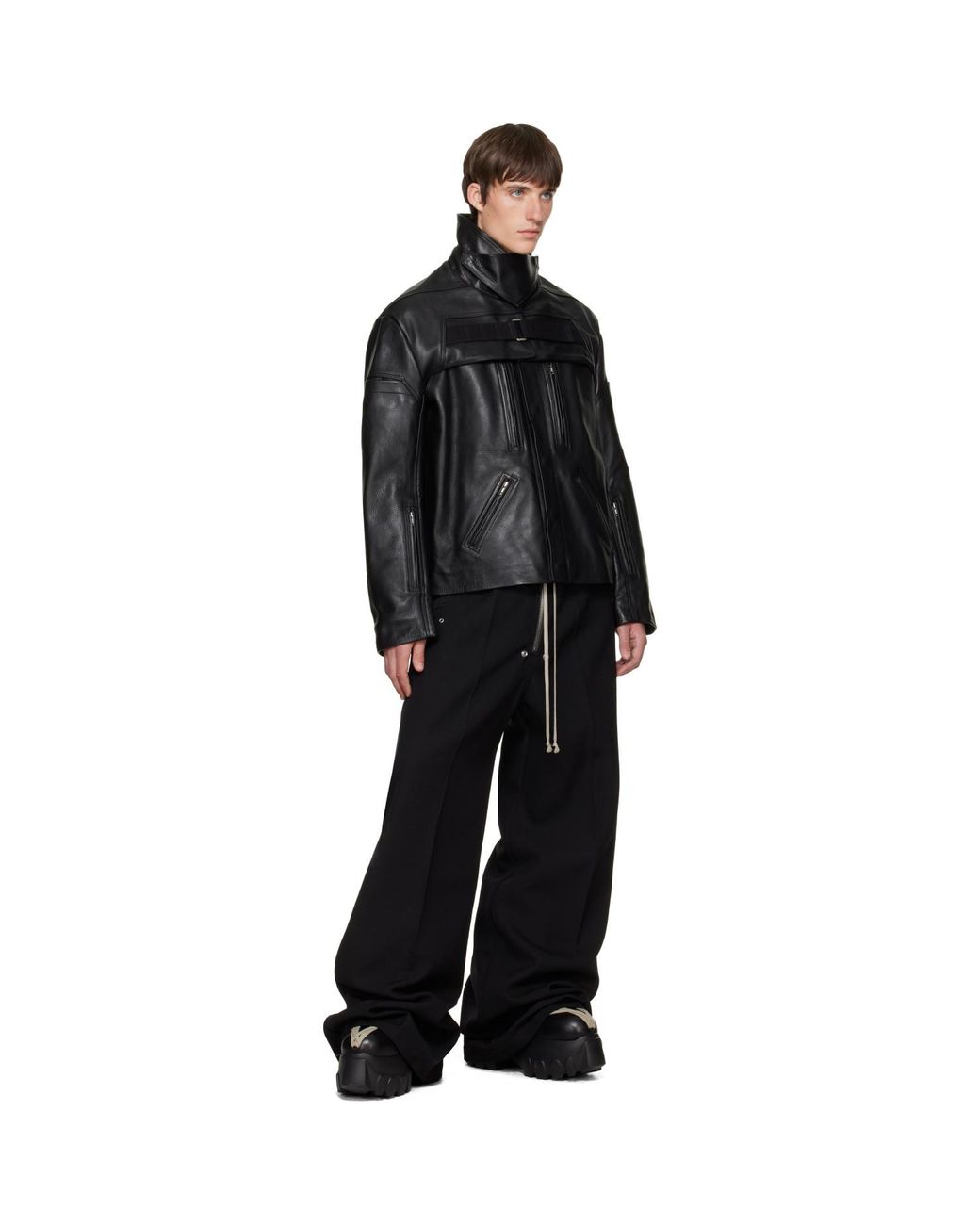 Rick Owens Black Tower Megalace Tractor Boots for men