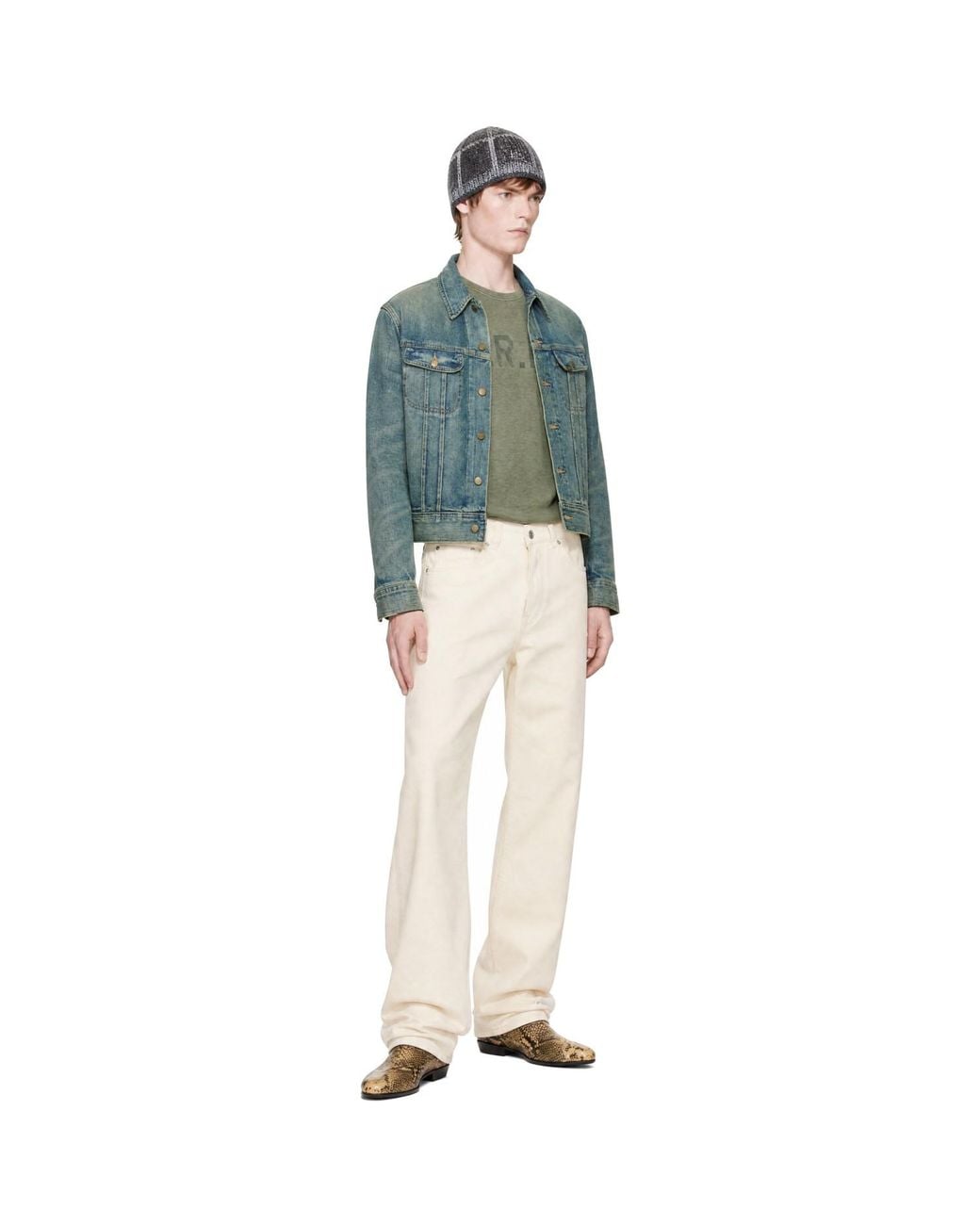 RRL Blue Denim Trucker Jacket for men