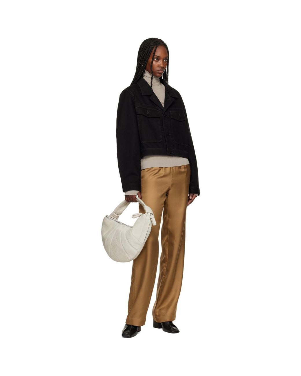 Lemaire Gray Off- Fortune Croissant Bag