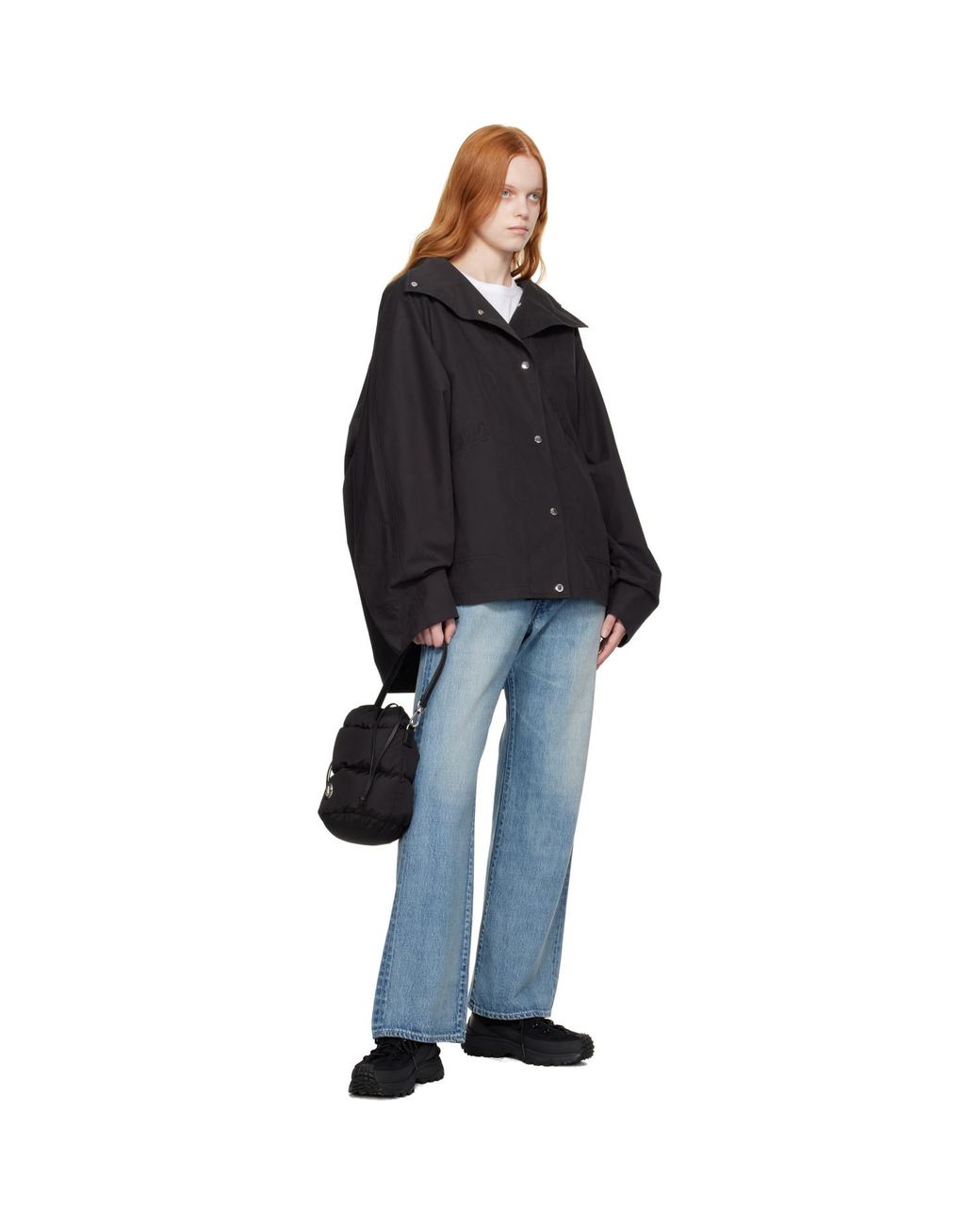 Moncler Black Caradoc Water-Repellent Bucket Bag