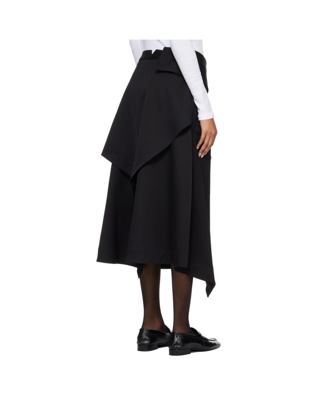 Rohe Black Deconstructed Trench Midi Skirt