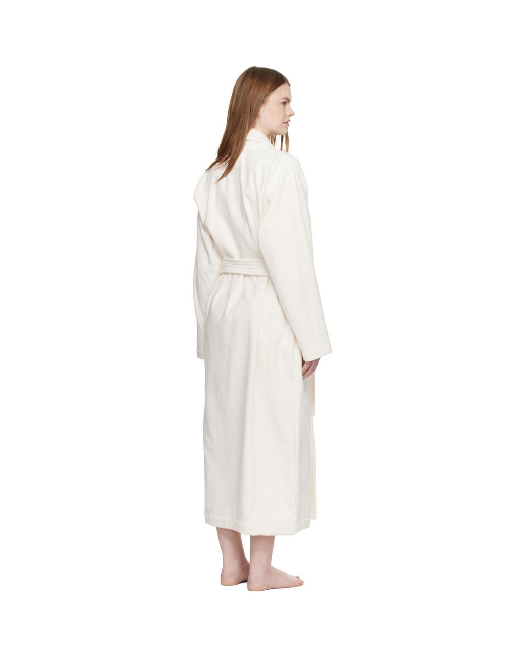 Tekla White Off Terry Classic Bathrobe