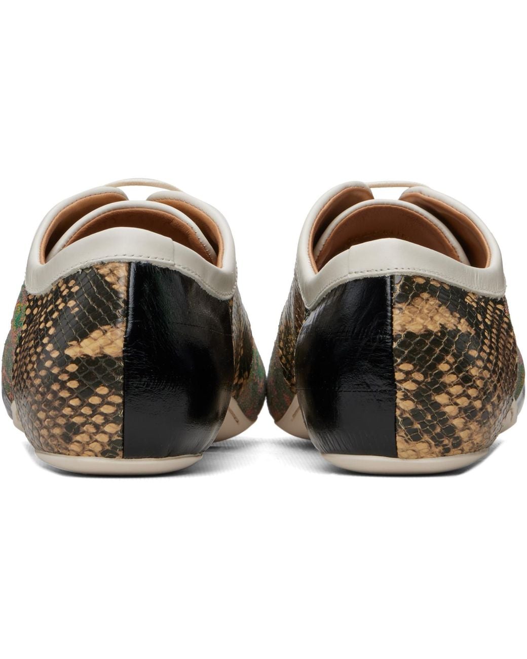 Dries Van Noten Green Patchwork Ballerina Sneakers for men