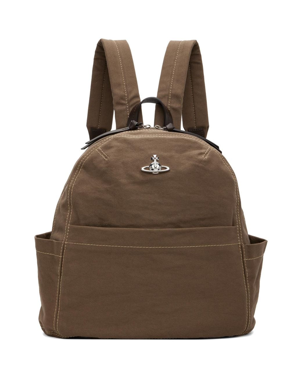 Vivienne Westwood Brown Khaki George Medium Backpack for men