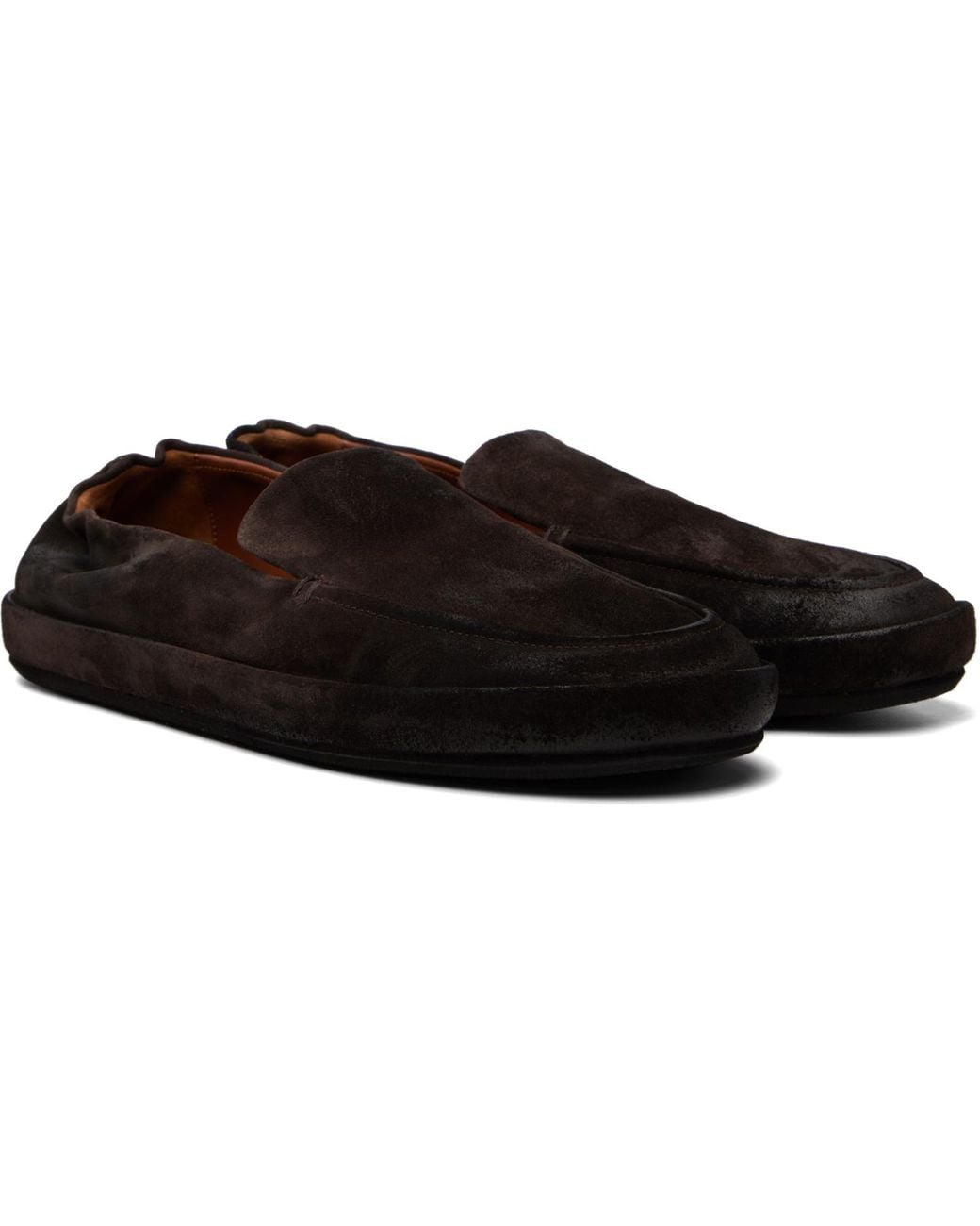 Marsèll Black Scatopelle Suede Loafers for men