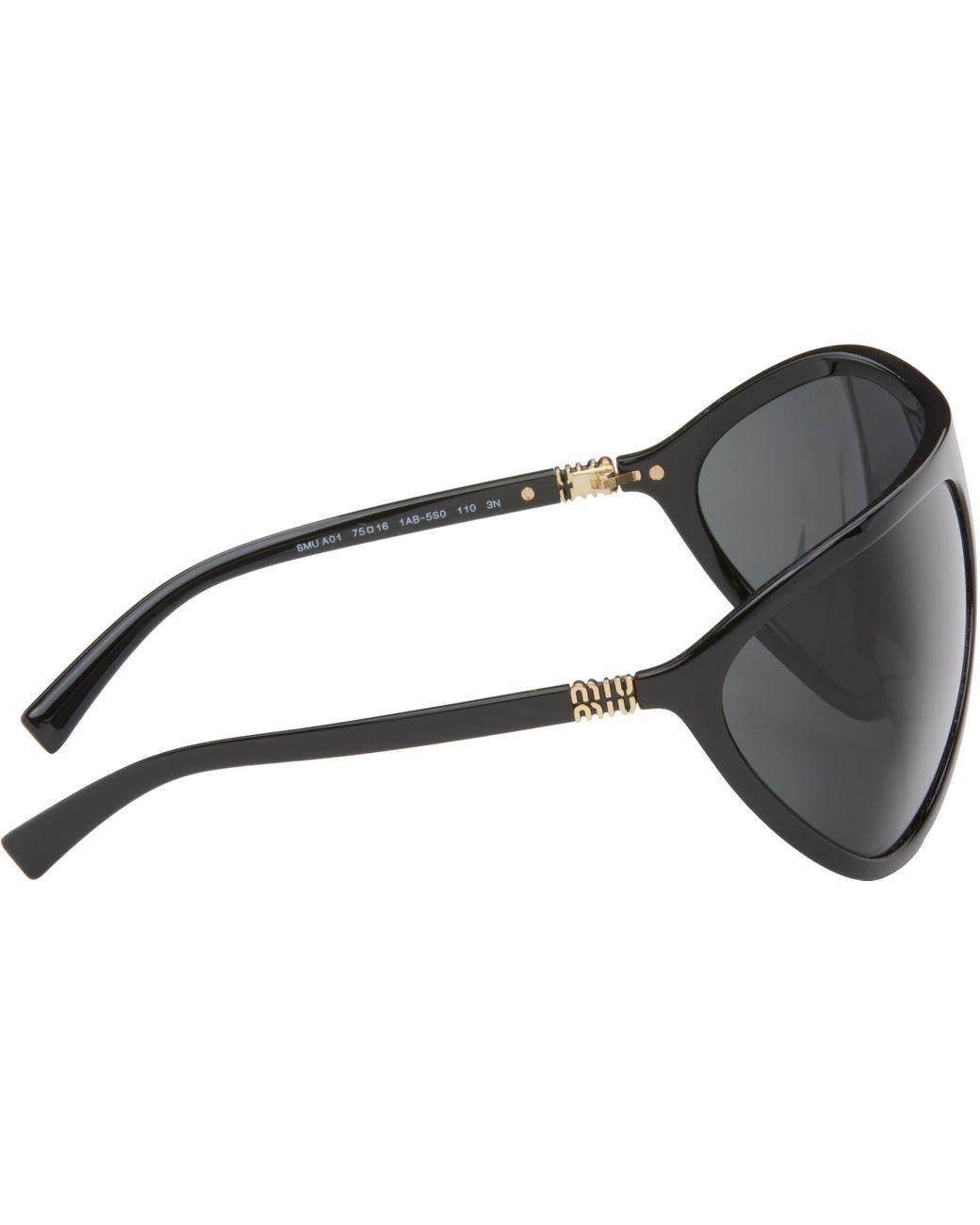 Miu Miu Miu Enigme Sunglasses in Black | Lyst