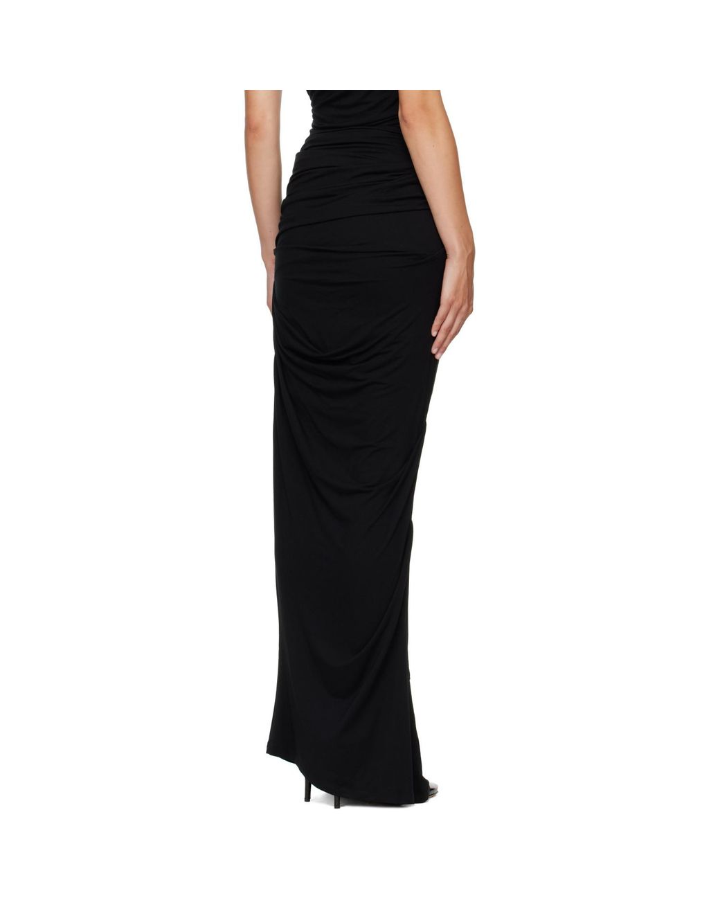 Entire studios Black Drape Maxi Skirt