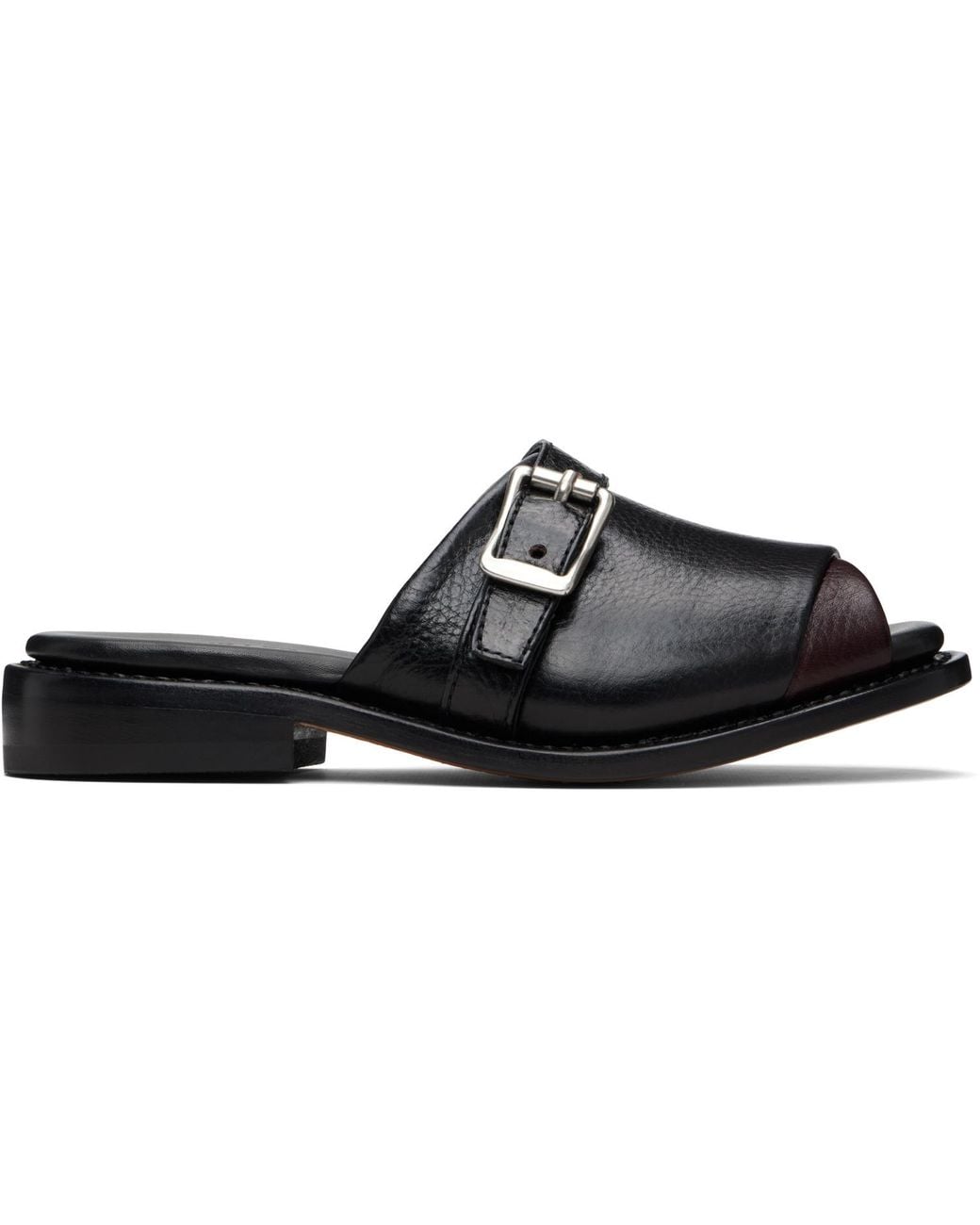 Our Legacy Black Burgundy Ginza Sandals for men