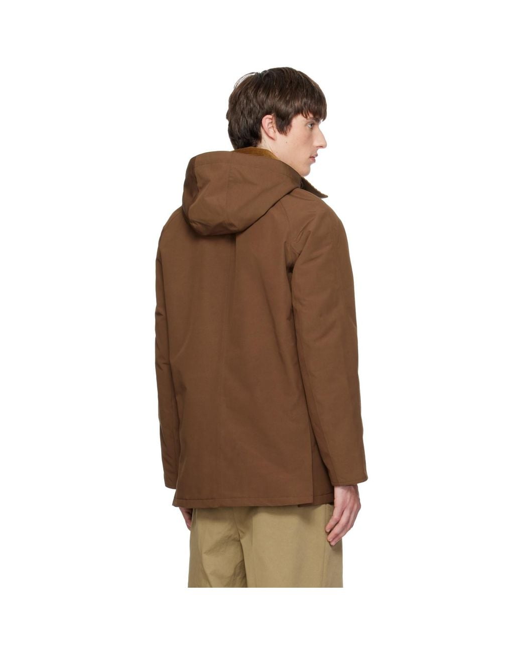Barbour Brown Winter Ashby Waterproof Jacket for men