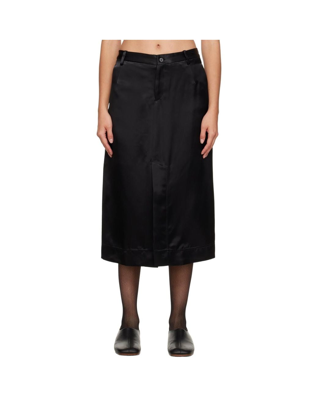 Niccolò Pasqualetti Black Matita Midi Skirt